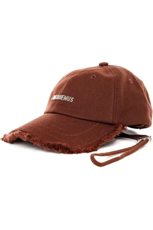 Jacquemus Tilbehør, Herre, Brun, 60 CM, Bomuld, Artiskok Six-Panel Cap med Frynser
