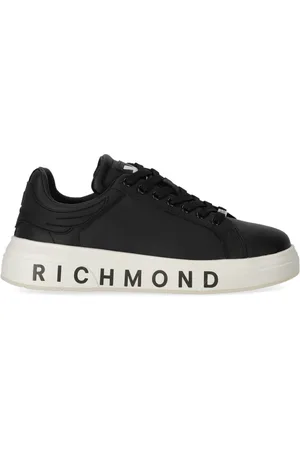 John Richmond Sko, Herre, Sort, 37 EU, Læder, Sorte læder sneakers med logo
