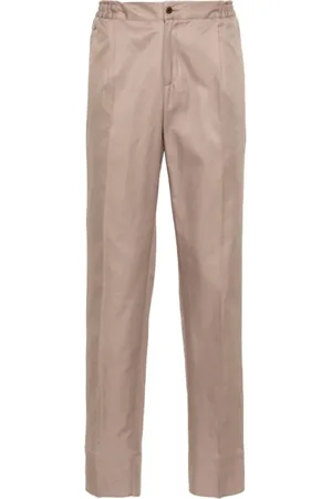 Kiton Bukser, Herre, Brun, XL, Bomuld, Lysebrune Tapered Bukser