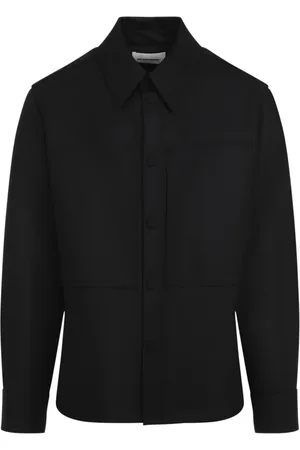 Jil Sander Jakke, Herre, Sort, M, Uld, Sort uldskjorte