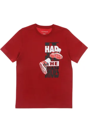 Jordan Top, Herre, Rød, XL, Bomuld, Crew Neck Bomulds T-shirt