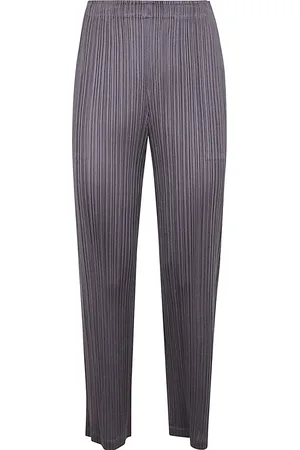 Issey Miyake Bukser, Dame, Lilla, L, Polyester, September Bukser