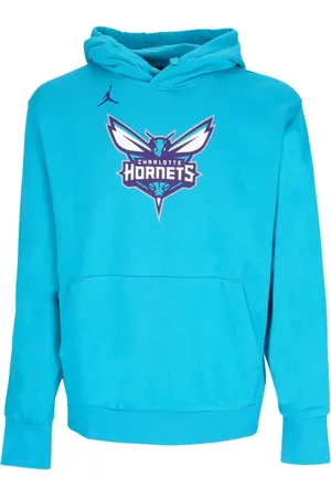 Jordan Sweathshirts & Hoodies, Herre, Blå, 2XL, Bomuld, Charlotte Hornets Fleece Hættetrøje