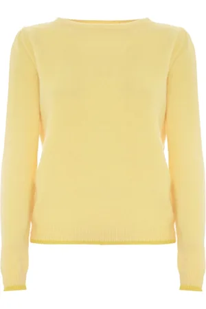Kocca Strik, Dame, Gul, XL, Uld, Minimalistisk Uld Jumper
