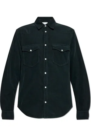 Isabel Marant Skjorte, Herre, Grøn, XL, Bomuld, Vasco Corduroy Skjorte