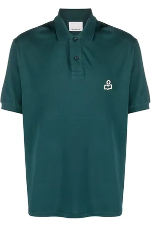Isabel Marant Top, Herre, Grøn, S, Bomuld, Logo Polo Shirt