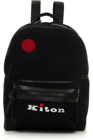 Kiton Taske, Herre, Sort, ONE SIZE, Uld, Canvas Rygsæk