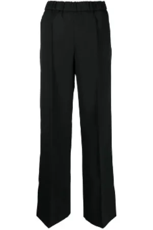 Jil Sander Bukser, Dame, Sort, S, Uld, Sort, lige bukser