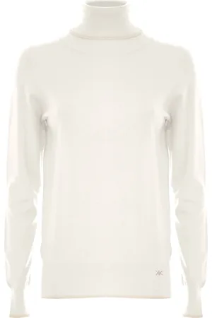 Kocca Strik, Dame, Hvid, 2XL, Tidløs Polo Neck Jumper