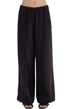 Jil Sander Bukser, Dame, Sort, S, Luksuriøse Wide Leg Bukser