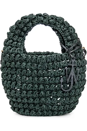 J.W.Anderson Taske, Dame, Grøn, ONE SIZE, Bomuld, Popcorn Basket Crossbody Taske