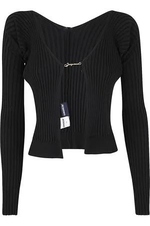 Jacquemus Strik, Dame, Sort, M, Polyester, La Maille Pralu Longue