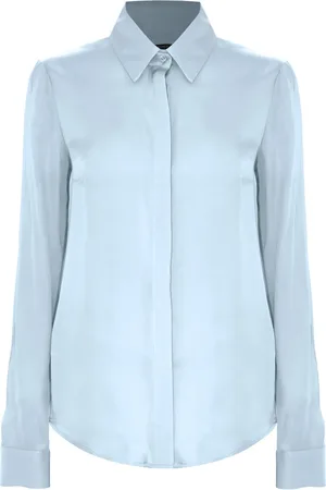 Kocca Bluser & Skjorter, Dame, Grøn, XS, Uld, Elegant Minimalistisk Uldblandingsskjorte