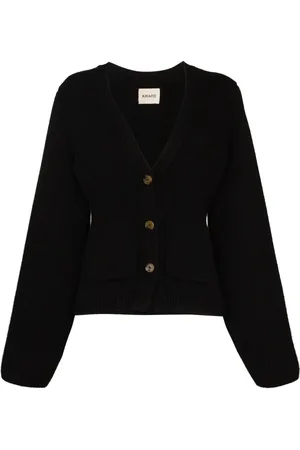 Khaite Strik, Dame, Sort, M, Uld, Scarlet Cardigan