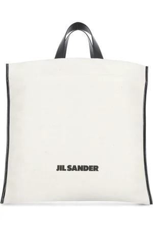 Jil Sander Taske, Dame, , ONE SIZE, Læder, Kontrastfarvet lædertote bag med logo