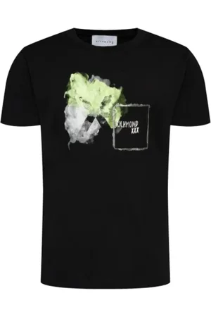 John Richmond Top, Herre, Sort, S, Bomuld, Casual T-shirt