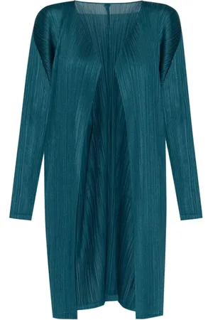 Issey Miyake Strik, Dame, Grøn, 2XL, Polyester, January Cardigan