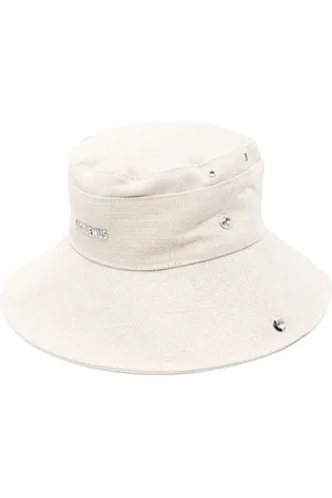 Jacquemus Tilbehør, Herre, Hvid, 60 CM, Uld, Sand Beige Bucket Hat med Justerbar Snøre