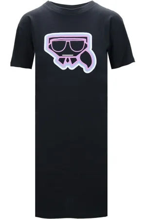 Karl Lagerfeld Kjole, Dame, Sort, S, Bomuld, Strikkjole