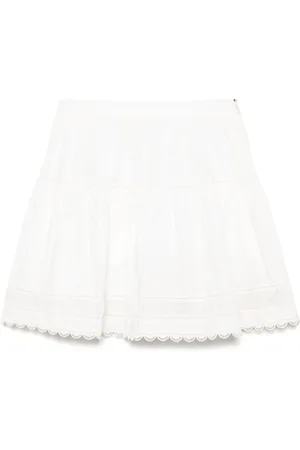 ULLA JOHNSON Nederdel, Dame, Hvid, 2XS, Uld, Hvid Nederdel med Lommer