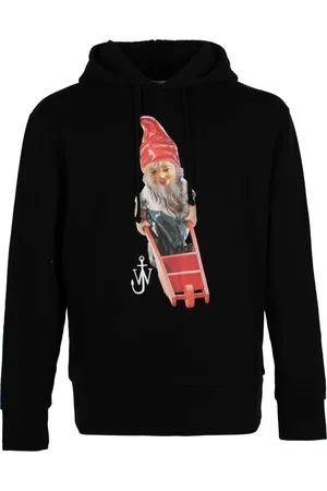 J.W.Anderson Sweathshirts & Hoodies, Herre, Sort, M, Bomuld, Graphic Print Cotton Hoodie