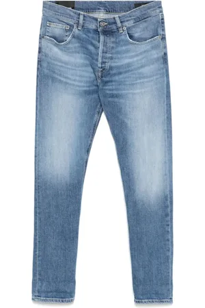 Dondup Jeans, Herre, Blå, W32, Denim, Blå Denim Jeans Knaplukning