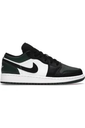 Jordan Sko, Dame, Sort, 36 1/2 EU, Uld, Grøn Tå Lave Sneakers