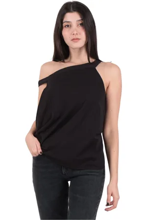 J.W.Anderson Top, Dame, Sort, S, Tyl, Asymmetrisk draperet top