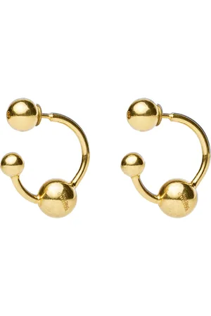 Jean Paul Gaultier Tilbehør, Dame, Gul, ONE SIZE, Uld, Gylden Piercing Ørering