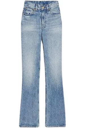 Jacquemus Jeans, Dame, Blå, W29, Bomuld, High-Waisted Flared Jeans