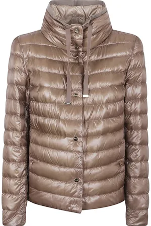 HERNO Jakke, Dame, Brun, M, Uld, Brun Jakke til Kvinder Stilfuldt Design