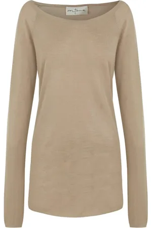 Cortana Strik, Dame, , 2XL, Cashmere, Lang bådhals cashmere jersey sweater