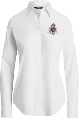 Ralph Lauren Bluser & Skjorter, Dame, Hvid, XS, Bomuld, Hvid Classic Fit Skjorte