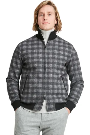 Circolo Jakke, Herre, Sort, M, Uld, Full Zip Bomber Sweatshirt