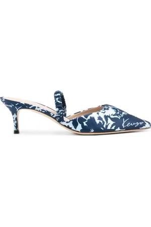 Kenzo Sko, Dame, Blå, 36 EU, Læder, Heeled Mules