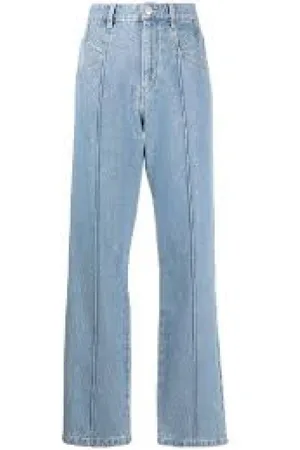 Isabel Marant Jeans, Dame, Blå, M, Uld, Stilfulde Bukser