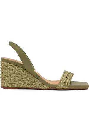 Castaner Sko, Dame, Grøn, 38 EU, Kilehælsandaler 8 CM