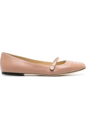 Jimmy Choo Sko, Dame, , 36 EU, Læder, Blush Pink Pearl Detail Ballerina Sko