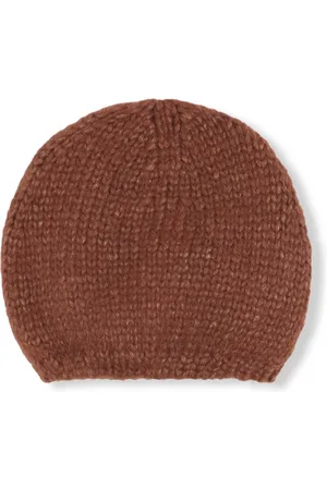 Cortana Tilbehør, Dame, Brun, S, Uld, Baby Alpaca og Silke Strikket Hue