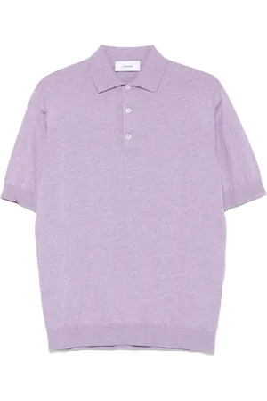 LARDINI Top, Herre, Lilla, L, Bomuld, Klassisk Polo til Mænd