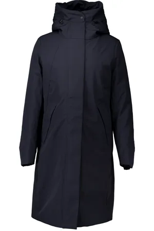 KRAKATAU Frakke, Dame, Blå, M, Tyl, Parka Jakke Mørkegrå Qw504 Style