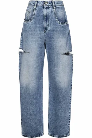 Maison Margiela Jeans, Dame, Blå, 2XS, Bomuld, Blå Jeans til Kvinder Ss25