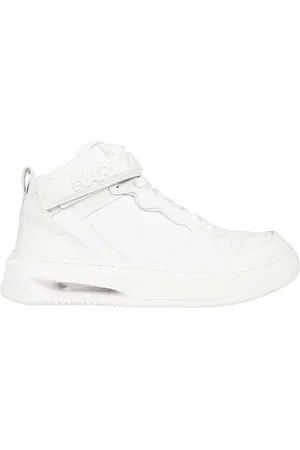 Karl Lagerfeld Sko, Herre, Hvid, 44 EU, Læder, Embossed Logo Læder Sneakers