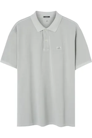 C.P. Company Top, Herre, Blå, S, Broderet Logo Polo T-shirts Kollektion
