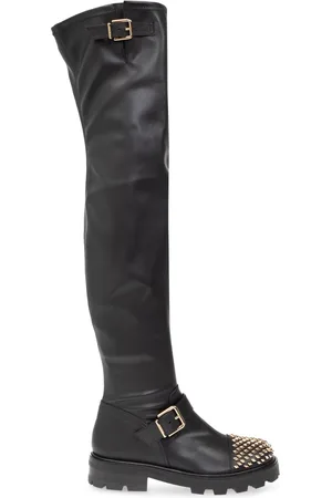 Jimmy Choo Sko, Dame, Sort, 38 1/2 EU, Uld, Biker II Støvler
