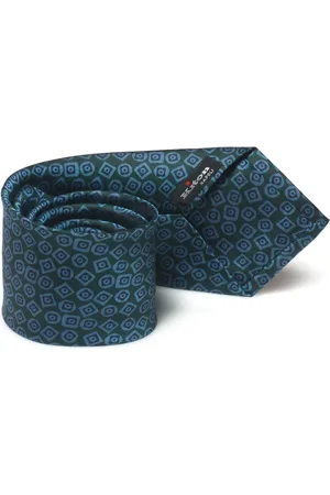 Kiton Tilbehør, Herre, Grøn, ONE SIZE, Geometrisk Fantasy Silketørklæde