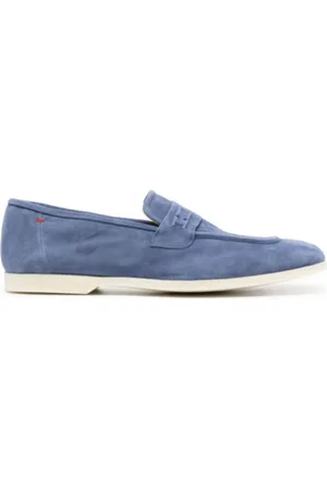 Kiton Sko, Herre, Blå, 41 1/2 EU, Suede, Kornblomstblå Suede Loafers