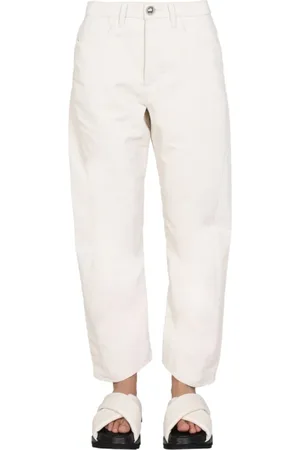 Jil Sander Bukser, Dame, Hvid, S, Bomuld, Workwear Bukser