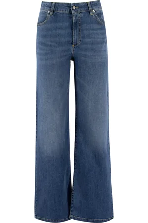 ANTONELLI Jeans, Dame, Blå, S, Bomuld, Wide-leg Jeans med Lommer