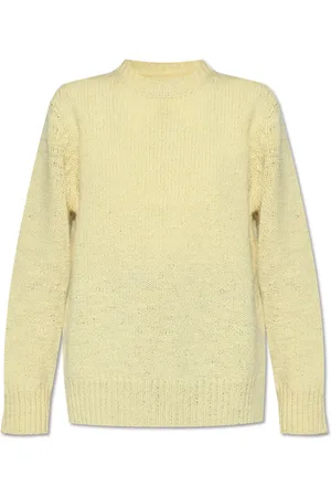 Jil Sander Strik, Dame, Gul, XS, Uld, Uld Sweater